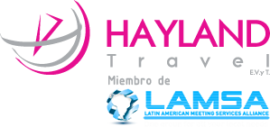 Logo de Hayland Travel en conjunto con el logo de LAMSA